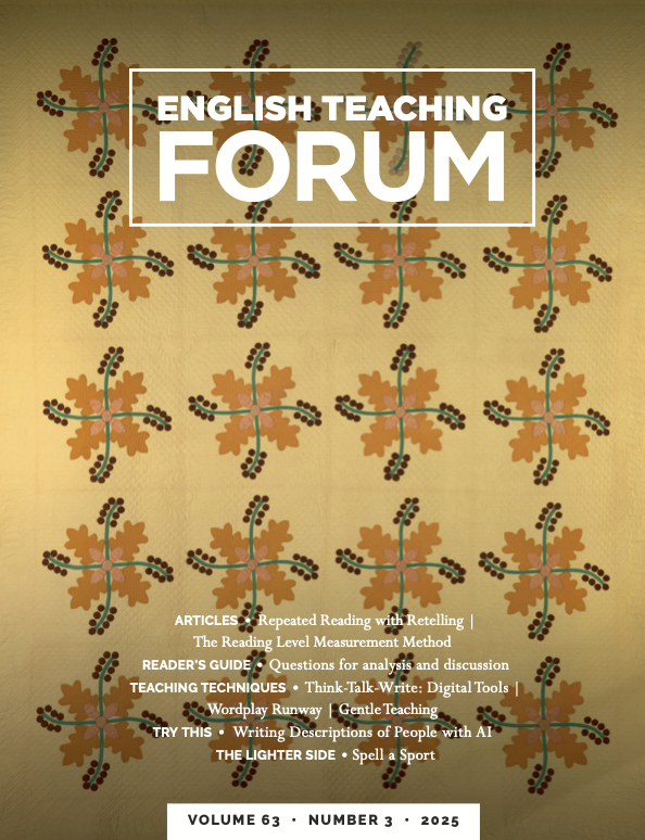 Cover English Teaching Forum 2025, Volume 63, Number 3