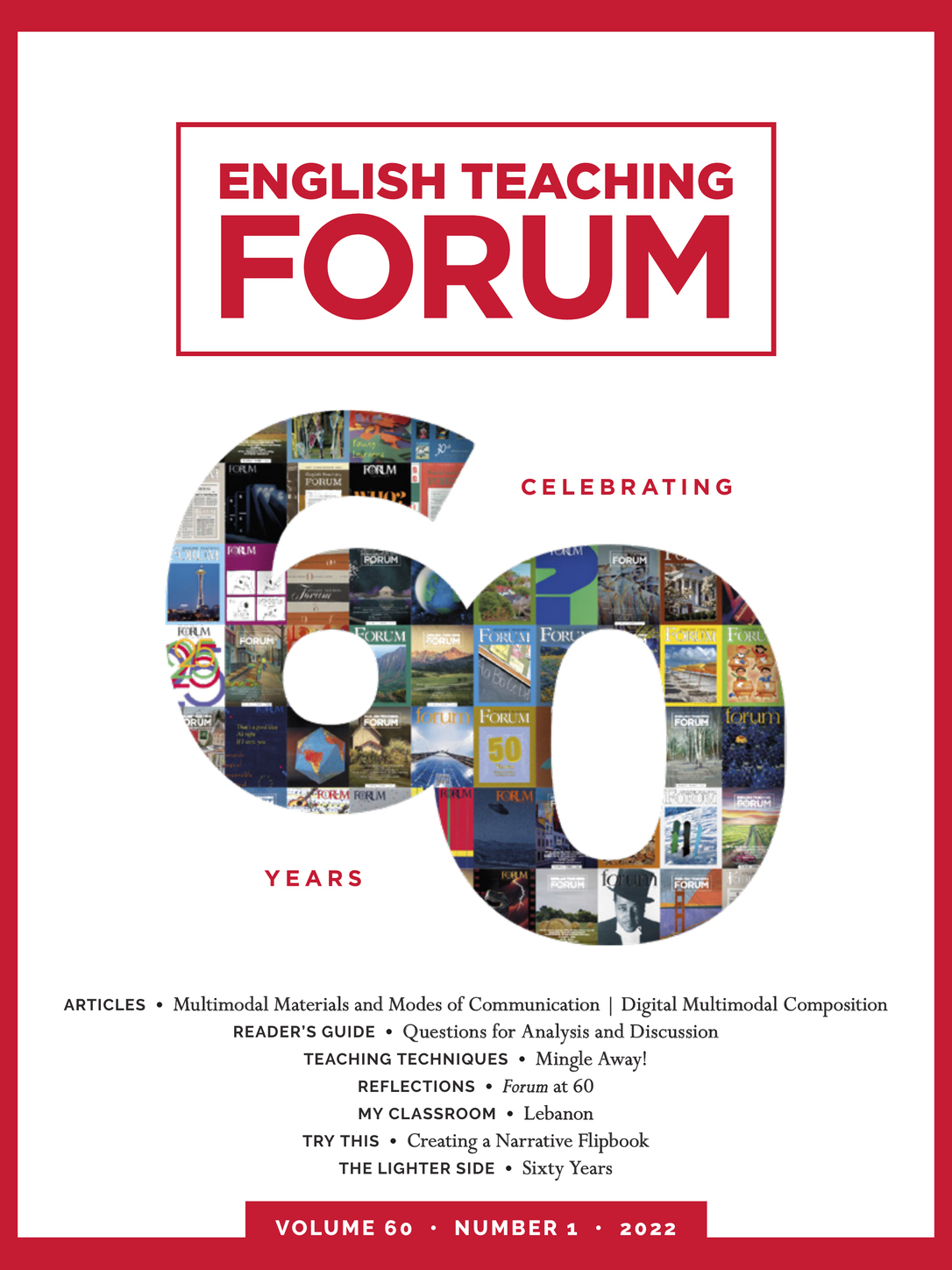 Cover of English Teaching Forum, Volume 60, Number 1