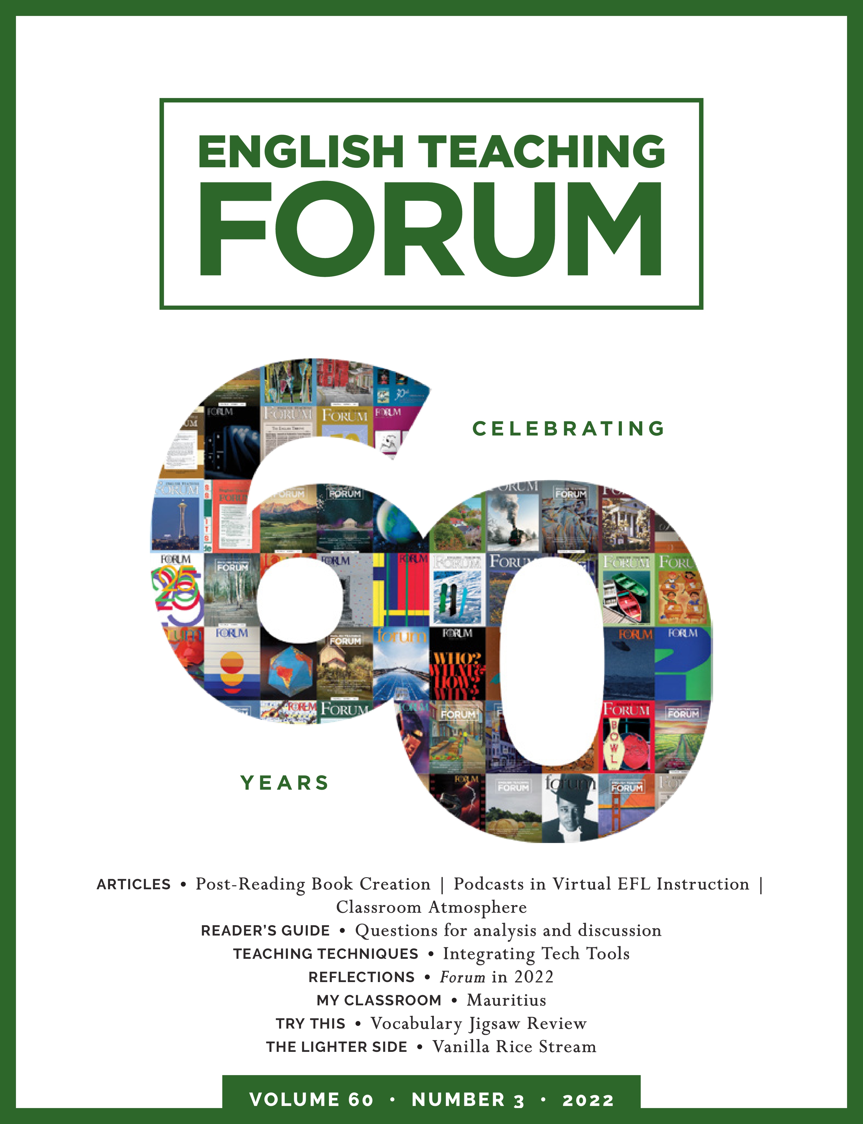 Cover of English Teaching Forum 2022, Volume 60, Number 3