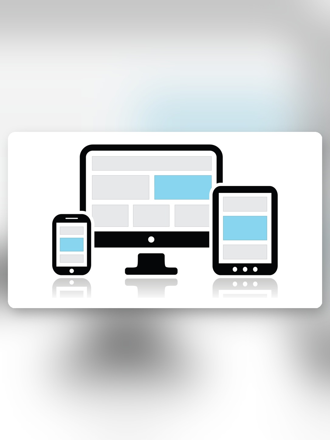 An illustration shows a desktop computer, tablet, and smartphone.