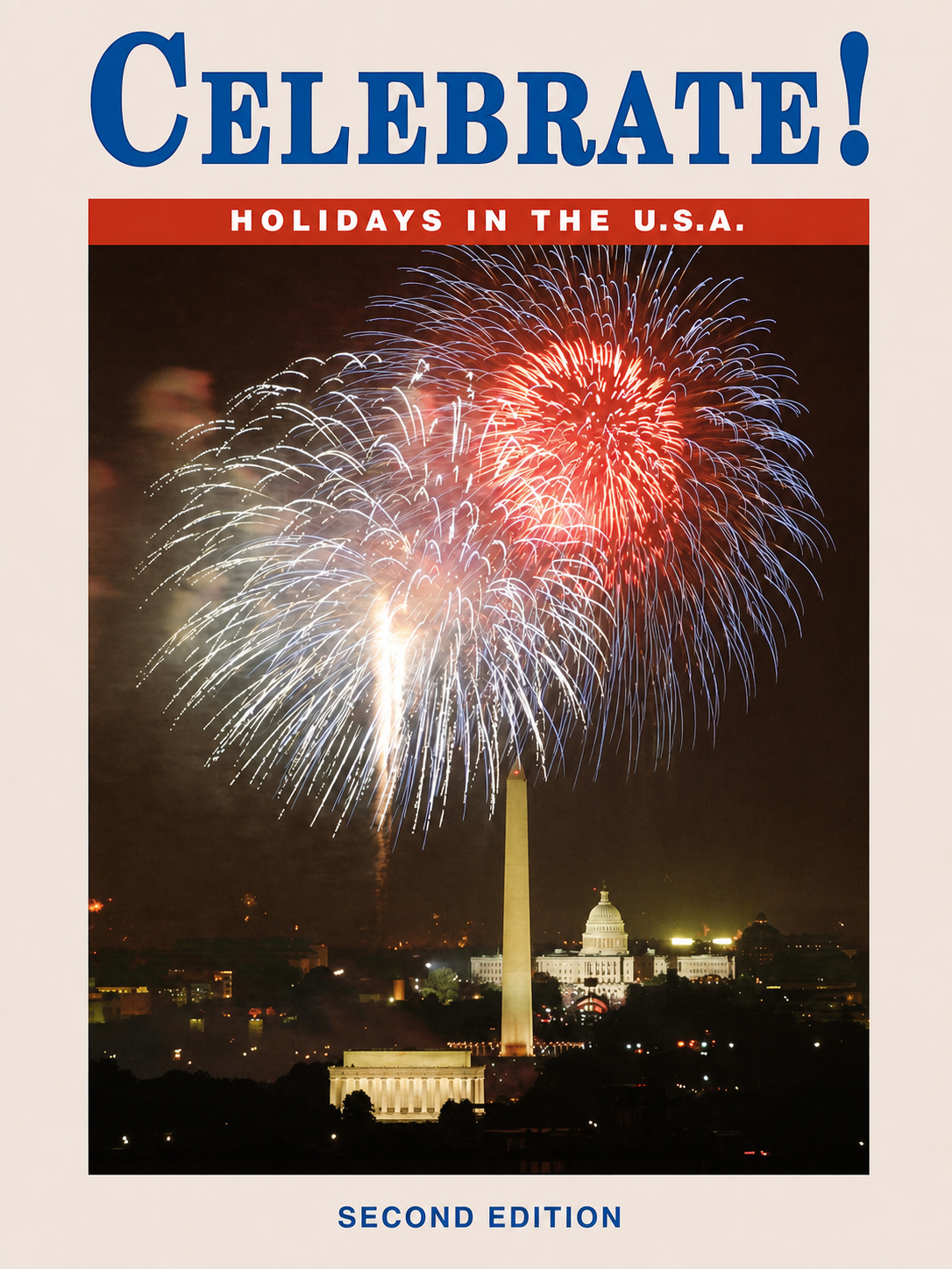 Cover of Celebrate! showing fireworks in Washington DC