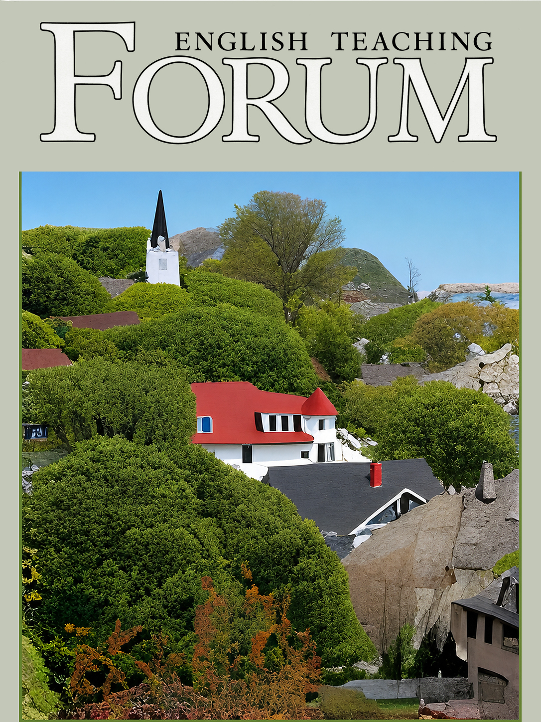 Cover of English Teaching Forum 2009, Volume 47, Number 4 showing a town