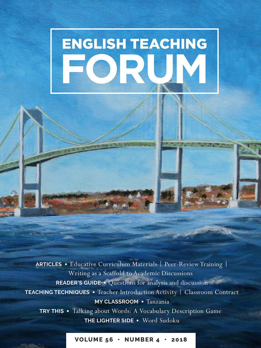 Cover of English Teaching Forum 2018, Volume 56, Number 4