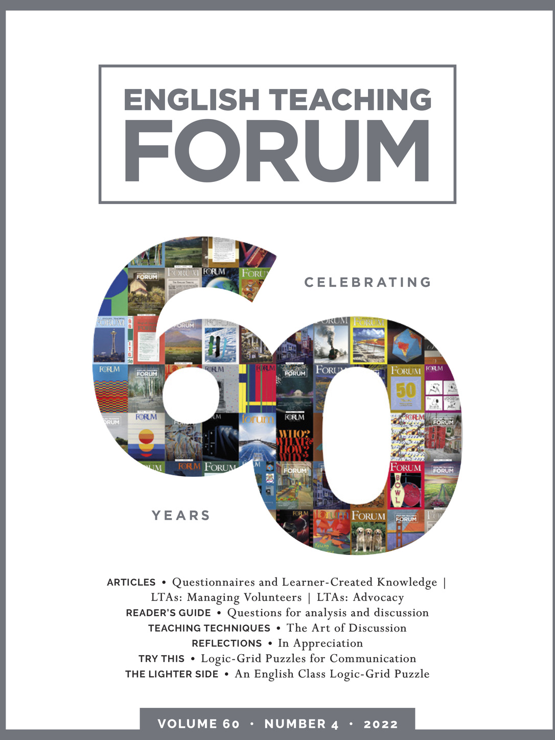 Image for the resource English Teaching Forum 2022, Volume 60, Number 4