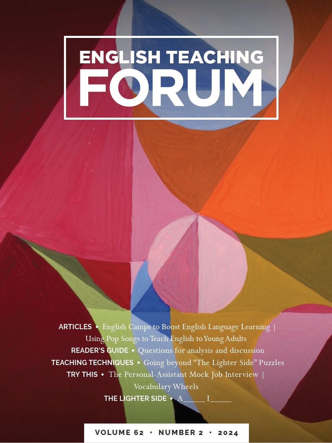 Front cover of issue 62/2 of English Teaching Forum