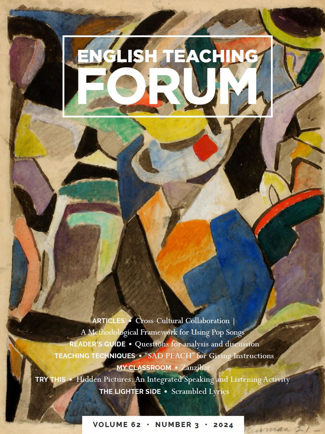 Cover of English Teaching Forum 2024, Volume 62, Number 3