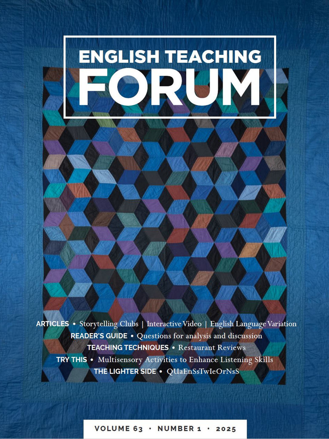Cover of English Teaching Forum, Volume 63, Issue 1